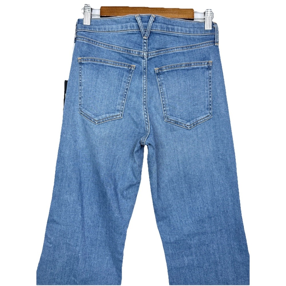 Veronica Beard Kiley High Rise Wide Leg Button Fly Jeans in Two Tone Size 26x34 - Picture 11 of 13